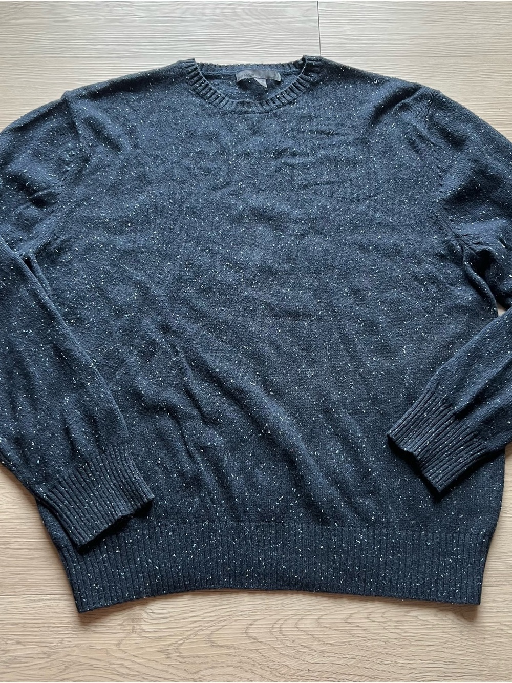 Men's Navy Speckled Crewneck Sweater